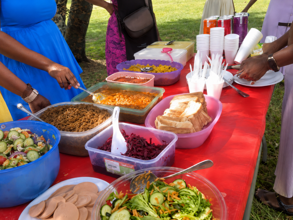 food on the table